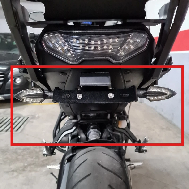 

For Yamaha MT-09 MT09 Tracer 2015 2016 2017 Fender Registration Bracket License LED Light License Number Plate Holder Frame