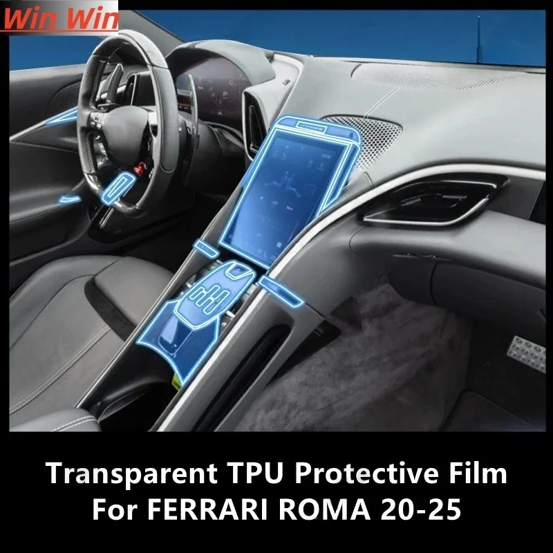 

For FERRARI ROMA 20-25 Car Interior Center Console Transparent TPU Protective Film Anti-scratch Repair Film AccessoriesRefit