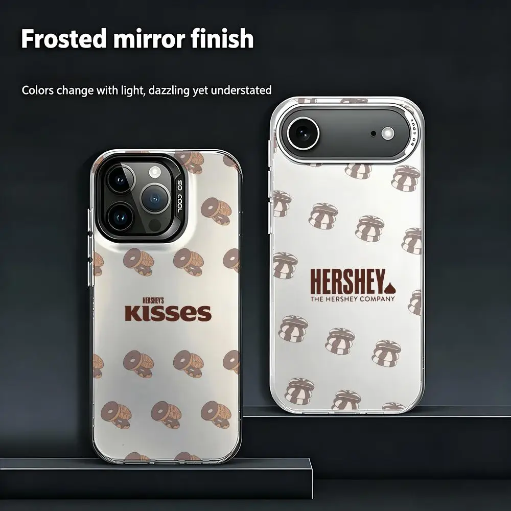 Funda para Teléfono Marca H-Hershey, Colorida, Rígida, Mate, Resistente a Impactos, para iPhone 13/14/15/16/17 Pro Max
