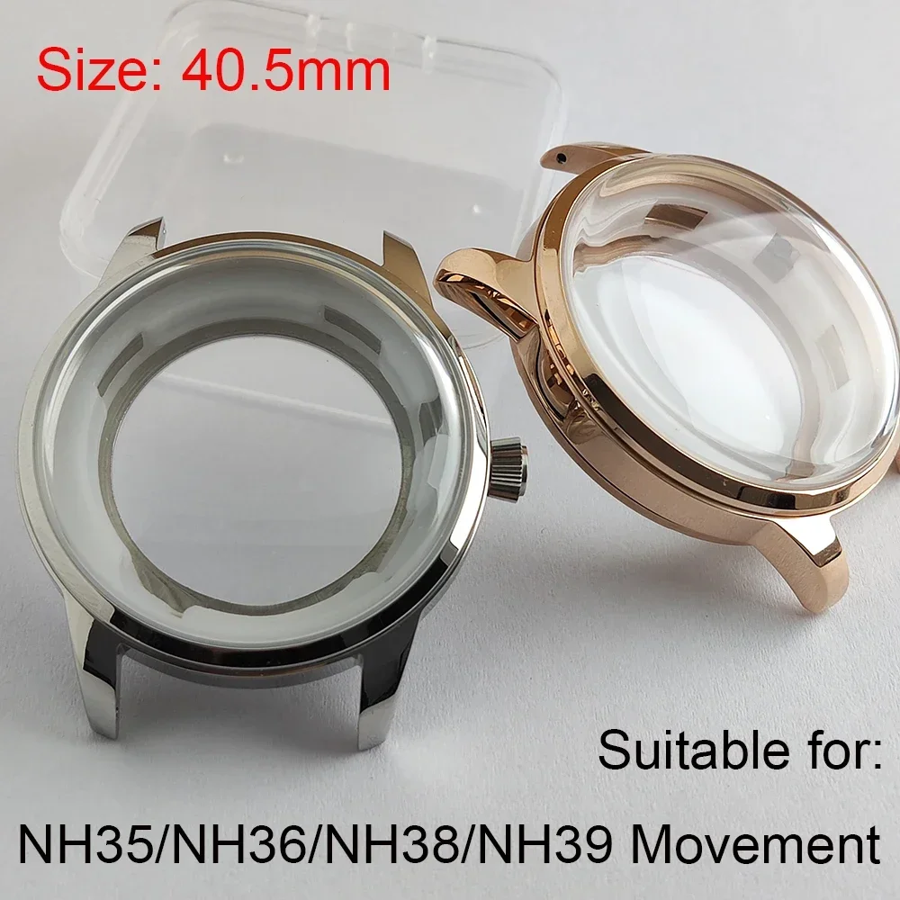 Customized 40.5mm Men's Watch Case 35mm Dial Stainless Steel Case Waterproof Case Suitable for NH35/NH36/NH38/NH39 Movement 904L