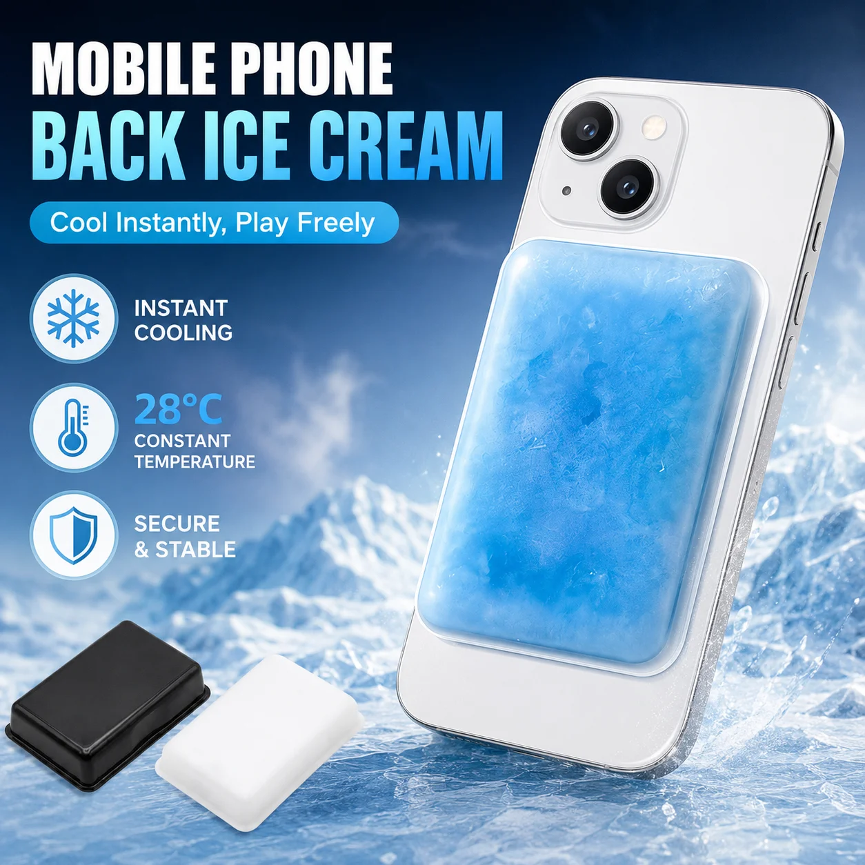 High Temperature Phone Back Cooling Pad PCM Phase Change Ice Sticker Gaming Heat Dissipation Summer Accessories