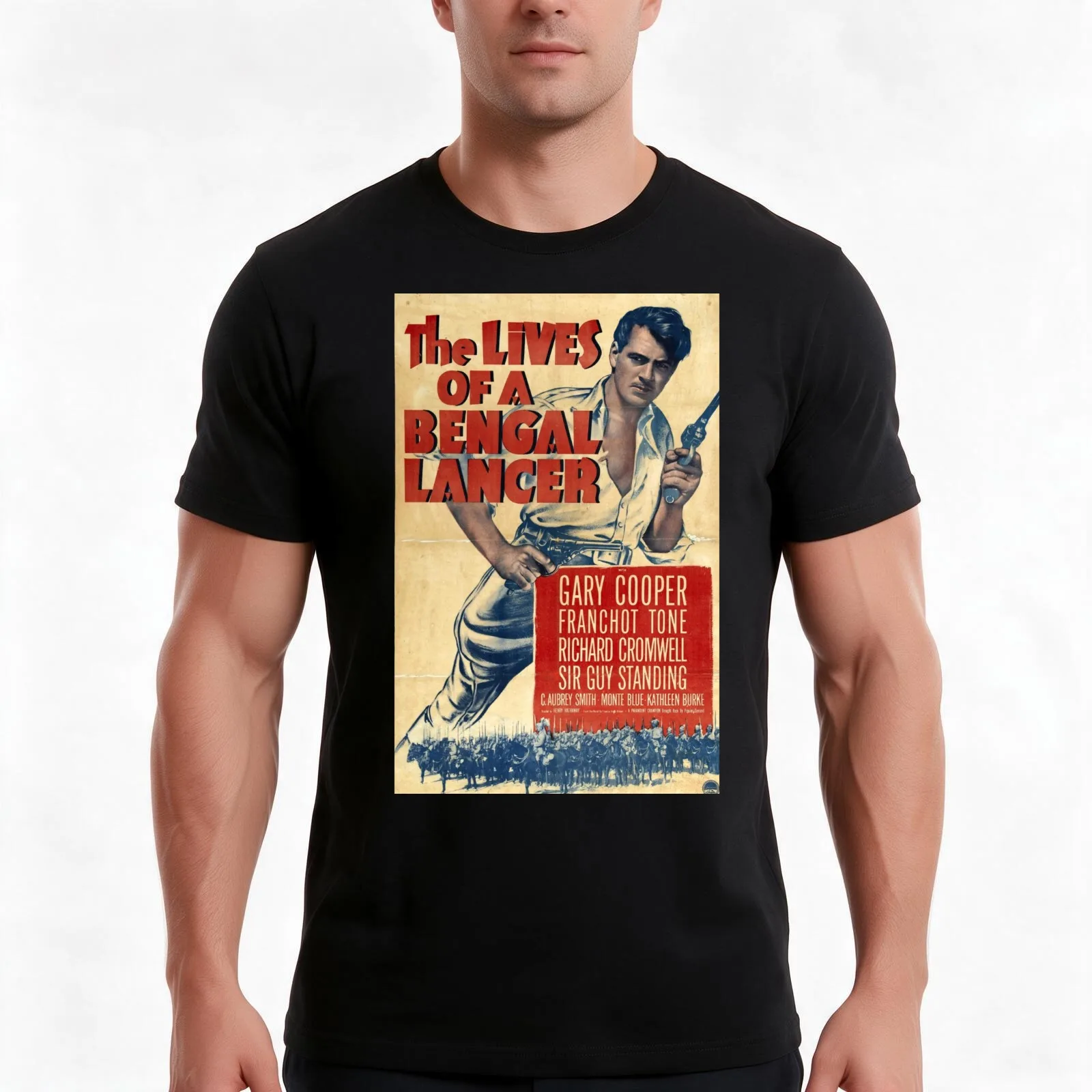 The Lives of a Bengal Lancer Henry Hathaway T-Shirt Summer Casual Cotton Tee Oversized Streetwear Tops Vintage Graphic Print