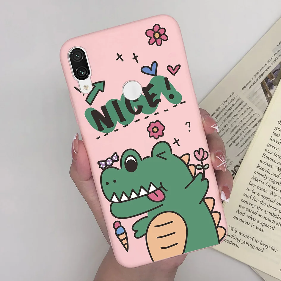 Phone Case For Xiaomi Redmi Note 7 7S Pro Fashion Shockproof Lovely Bear Astronaut Flower Soft Silicon For Redmi Note 7 Pro 7S