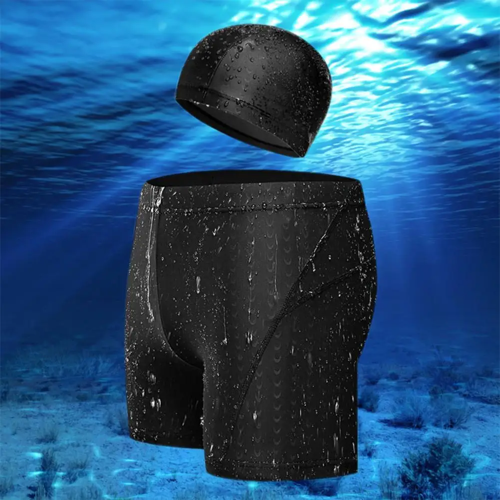 Черные мужские плавки, быстросохнущие мужские плавки с эластичными трусами-боксерами для серфинга, дайвинга, водонепроницаемые для воды