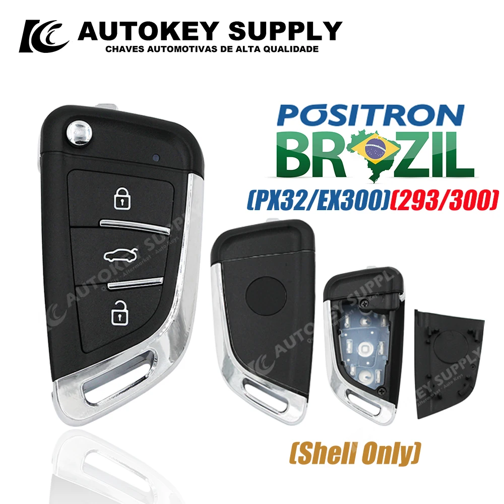 AutokeySupply High-Quality Remote Key Alarm System,- Double Program (293/300) PX32 FX EX330 360 For Brazil Positron Flex