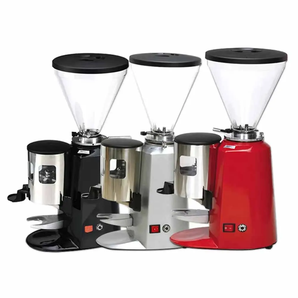 Immagine 3: Macinacaffè Elettrico Commerciale 350W Macinacaffè per Espresso 1/2HP Macinatore Automatico di Caffè Macinino per Chicchi