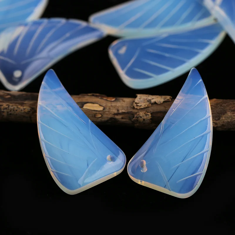 

B&F Earrings Bead Opalite - Wing Earrings Natural Stone jewelry accessories Handmade Jewerly