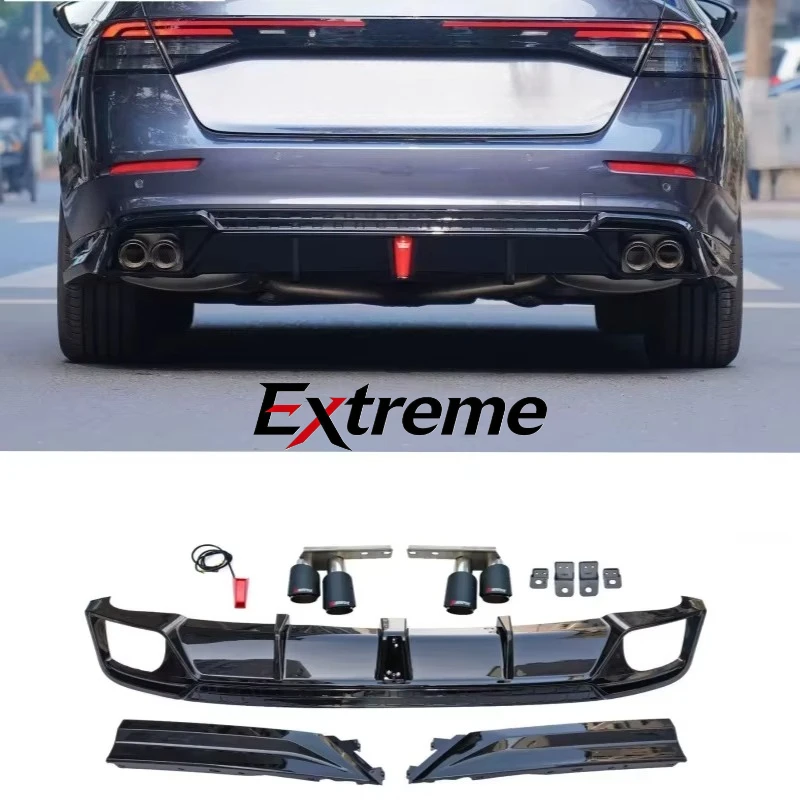 

Welta Body Kit Rear Bumper Guard ABS+PP Plastic Black Polished Finish Facelift Original Look 100% Fitment Sport Style for