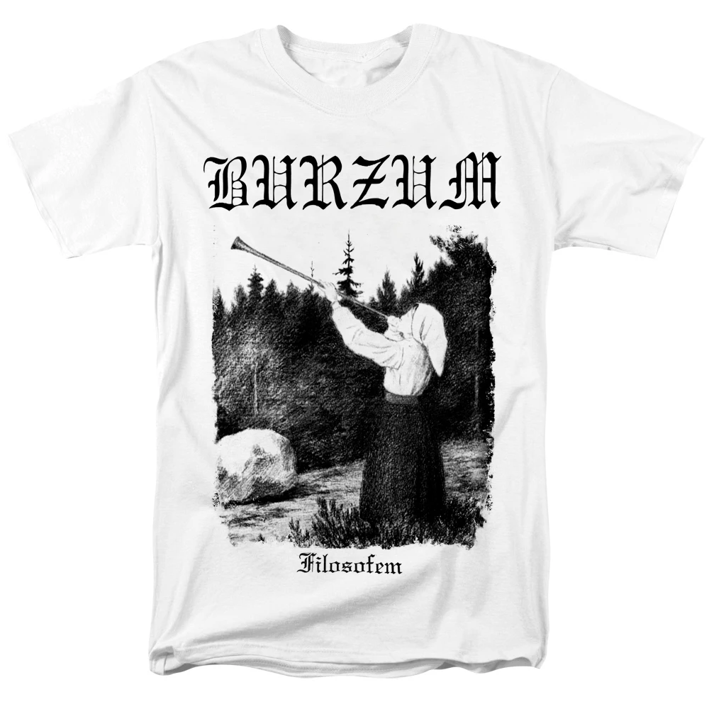 Burzum Heavy Mental Band Printed T-shirt Mens Cotton Tshirt Music Graphic Tee-shirt Harajuku Streetwear Oversized T Shirts