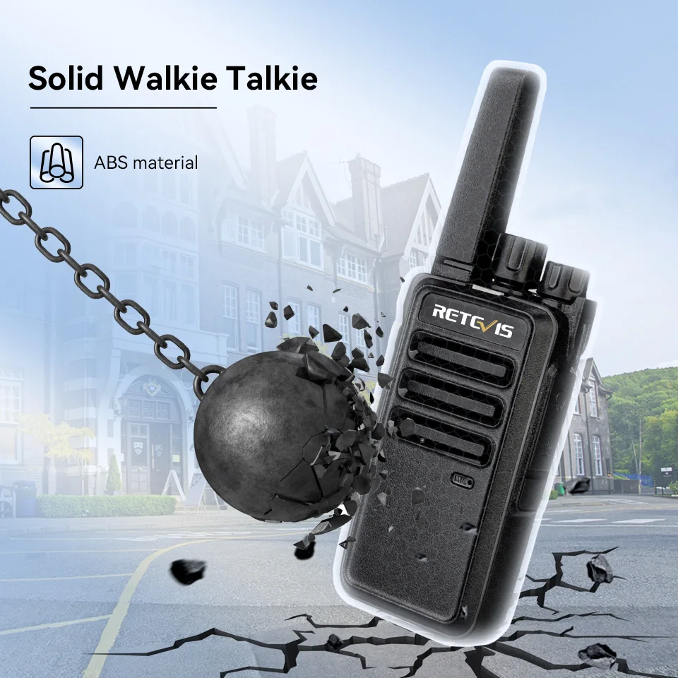 Retevis RT668 Walkie-Talkie, 10-teilig, Kommunikation, tragbares kabelloses Set, USB-Ladestation, Lizenz kostenlos für Restaurantsicherheit – Detail 3
