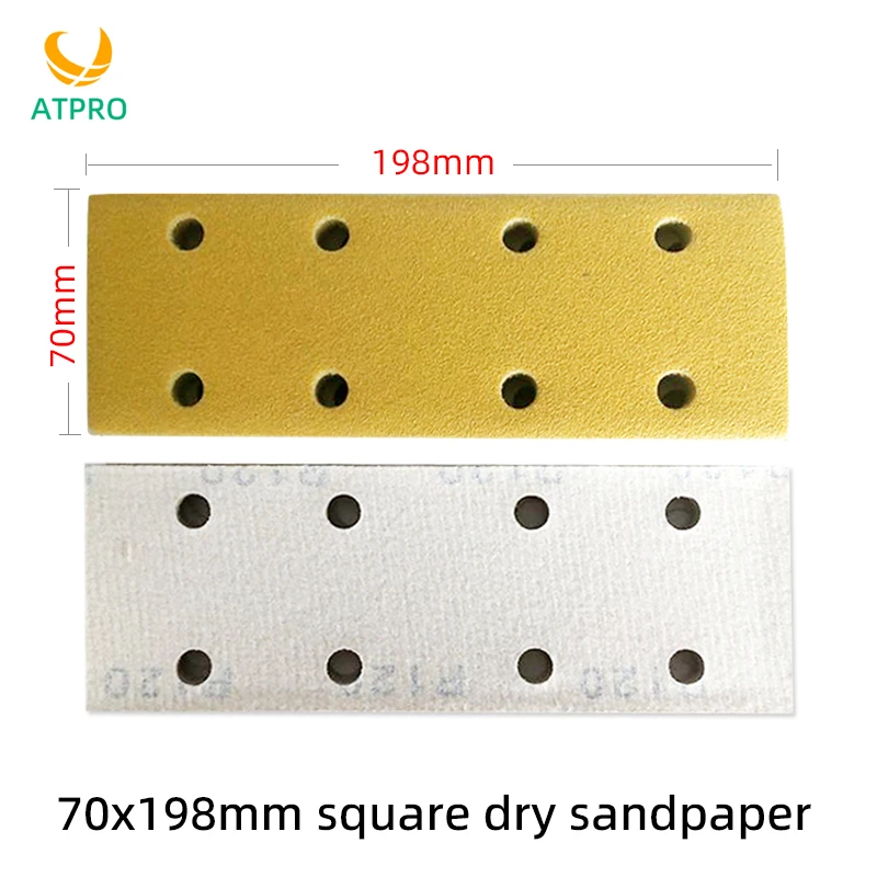 70x198mm Square Dry Abrasive Paper Car Paint Dust-free Grinding Square Abrasive 80-400grit