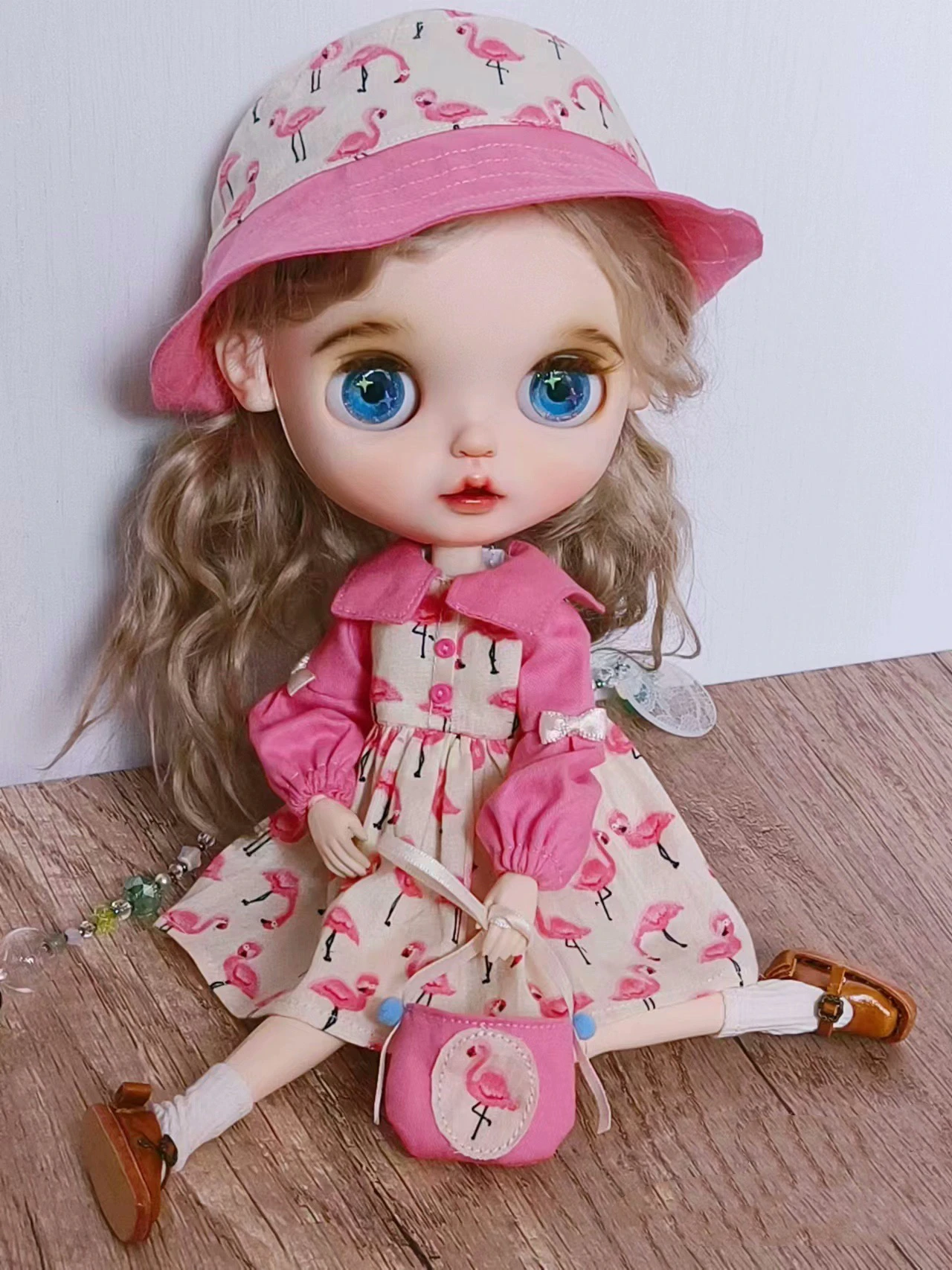 

BJD Blythe dress Clothes Spring pink suit skirt 1/6 30cm Dolls (Fit for Pullip,Ob24, ob22、Licca)