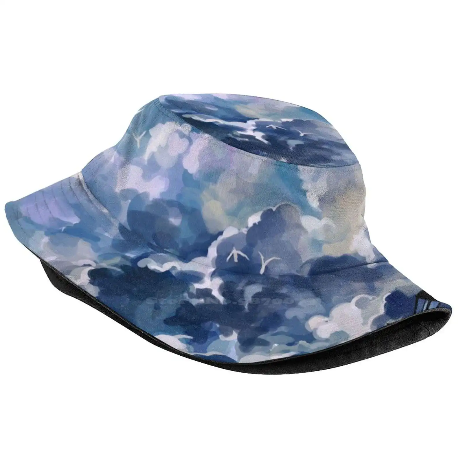 The Sky - Wanderer. Unisex Summer Cap Sunscreen Hat Landscape Journey Blue Clouds