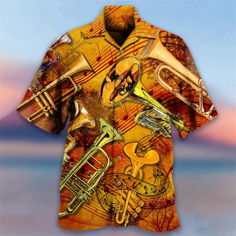 Career Bus 3D Printed Shirt Mens Fashion Hawaiian Shirt Casual Beach Motorcycle Mens Lapel Shirt Trucker Vest