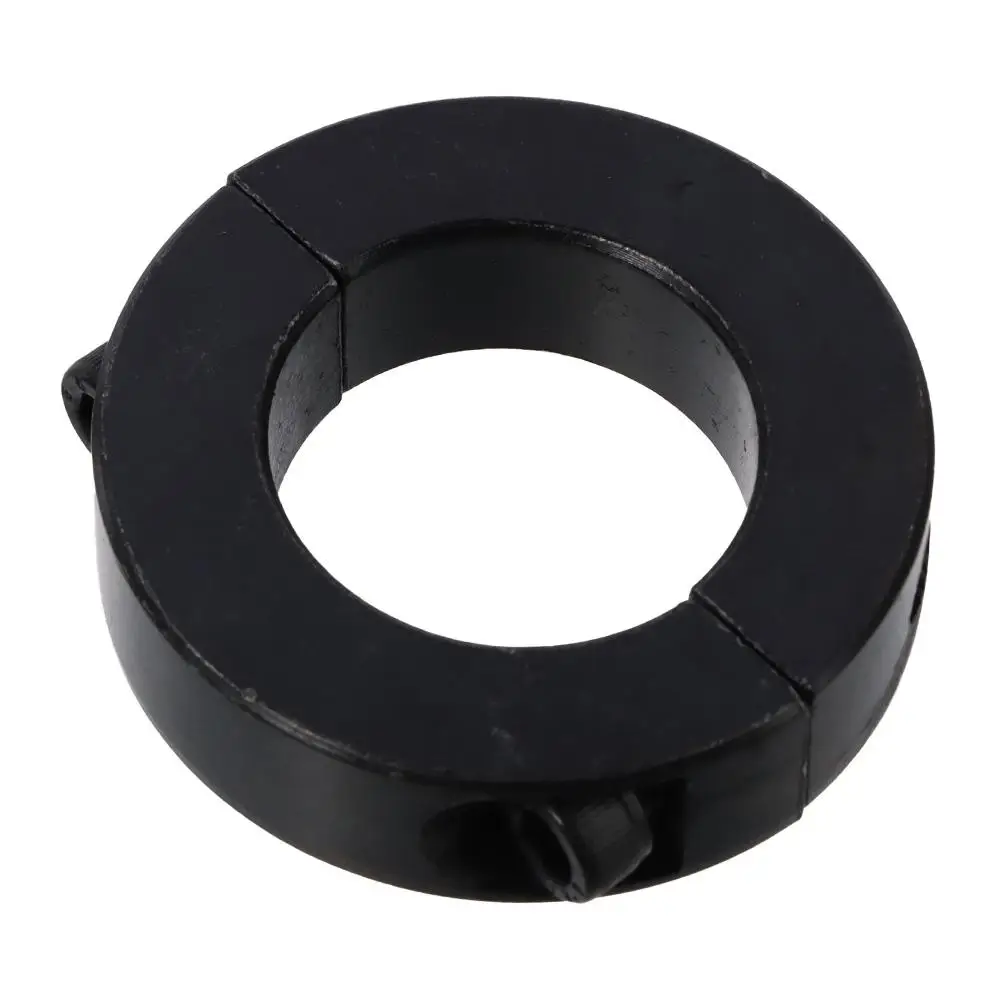 Separated Carbon Steel Shaft Collars Black Inner Diameter 6-55mm Ring Collar Double Split Clamping Collar Industrial Automation