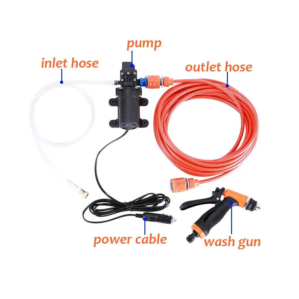 Car Wash 12V Car Washer Gun Pump High Pressure Cleaner Car Care Portable Washing Machine Electric Cleaning Auto Device