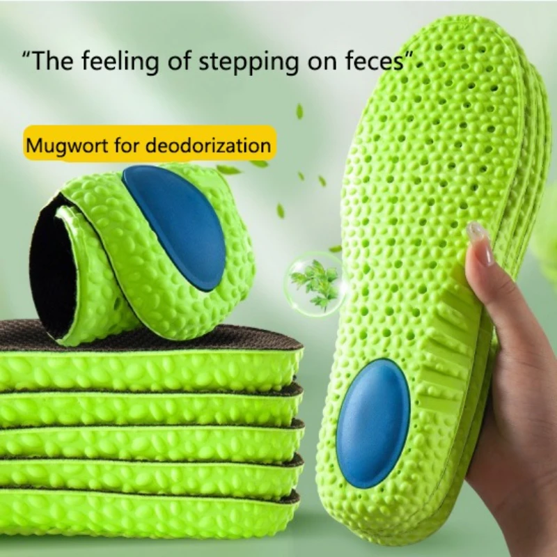 

Arch Sport Insoles Mugwort for Deodorization Breathable Absorbent Latex Trample Shit Feeling Basketball Insoles Long Standing