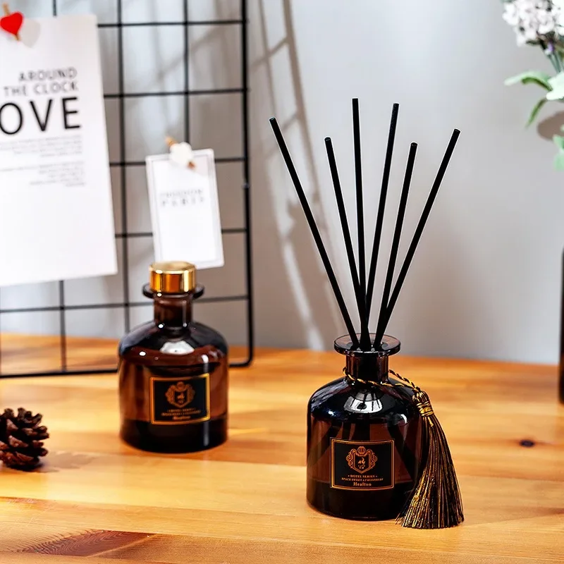 50ml Natural Aromatherapy Set Including 5 Black Vine Volatile Sticks Aromatherapy For Home Bedroom Bathroom Air Freshener Gift