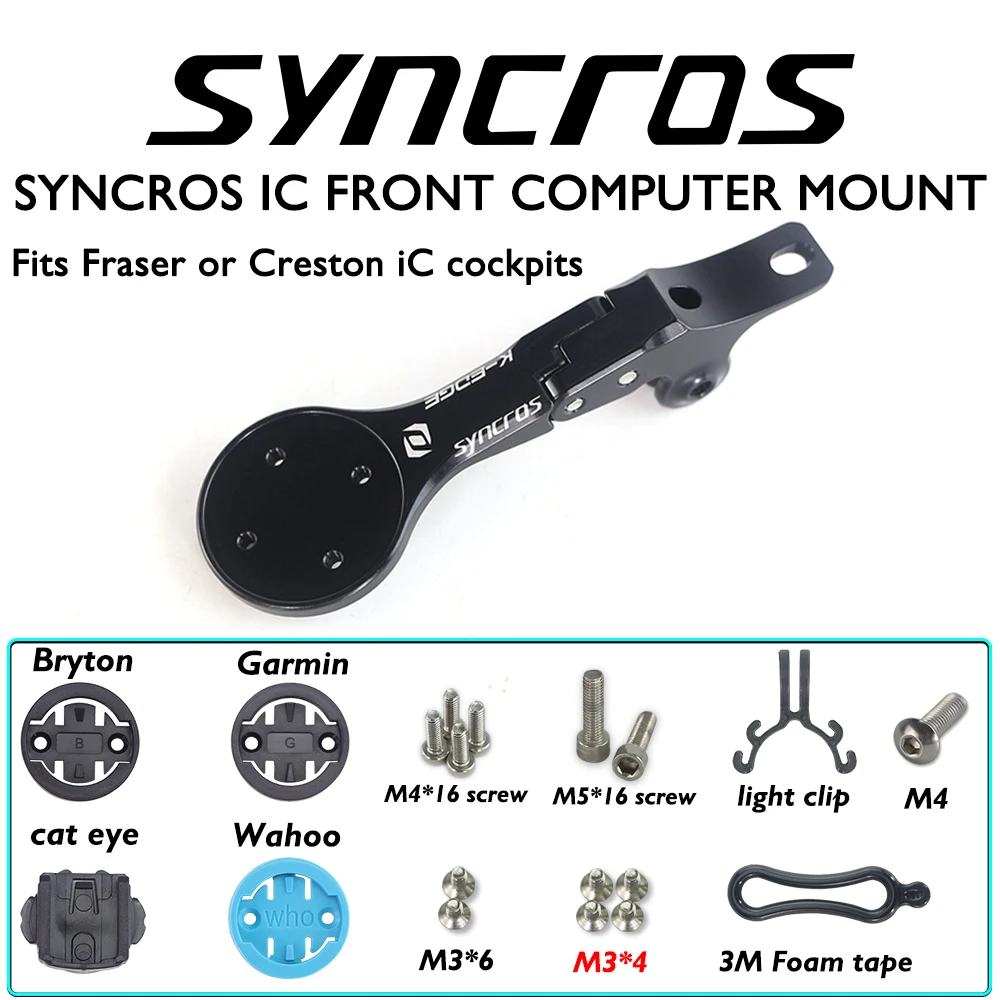 SYNCROS-Guiador de Carbono Integrado para Bicicleta, Suporte Frontal do Computador, Acessórios de Bicicleta, FRASER IC, SL, WC, Cabo, Nível XC,-20 °