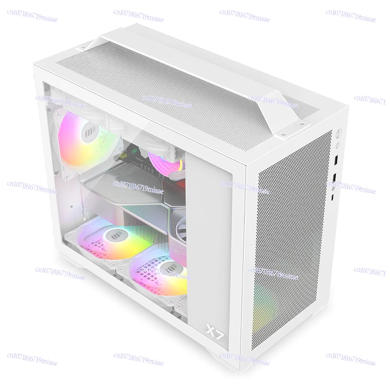 

X7 Chassis Back Line M-ATX Computer Host Quick Dismantling Small Chassis Dense Hole 240 Water-cooled Portable Side Transparent