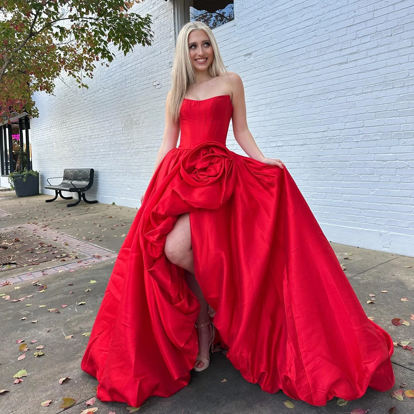 ارتفاع منخفض حفلة موسيقية فستان الملكة 2k26 مشد فقاعة هيم الأحمر روزيت طويل Ballgown في سن المراهقة سيدة مسابقة رسمية مساء كوكتيل حزب ثوب #1