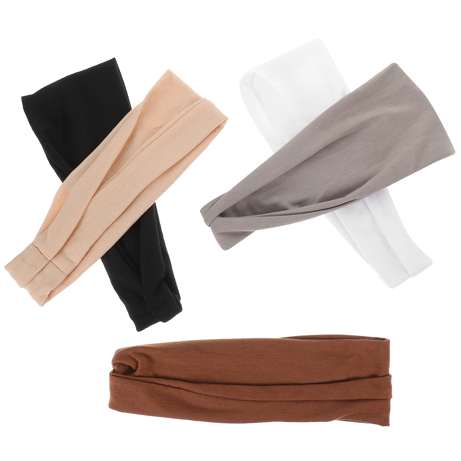 5 szt. Elastyczne opaski na głowę pochłaniające pot, oddychające opaski sportowe do ćwiczeń, jogi, dla kobiet, wygodne, dopasowane akcesoria do włosów