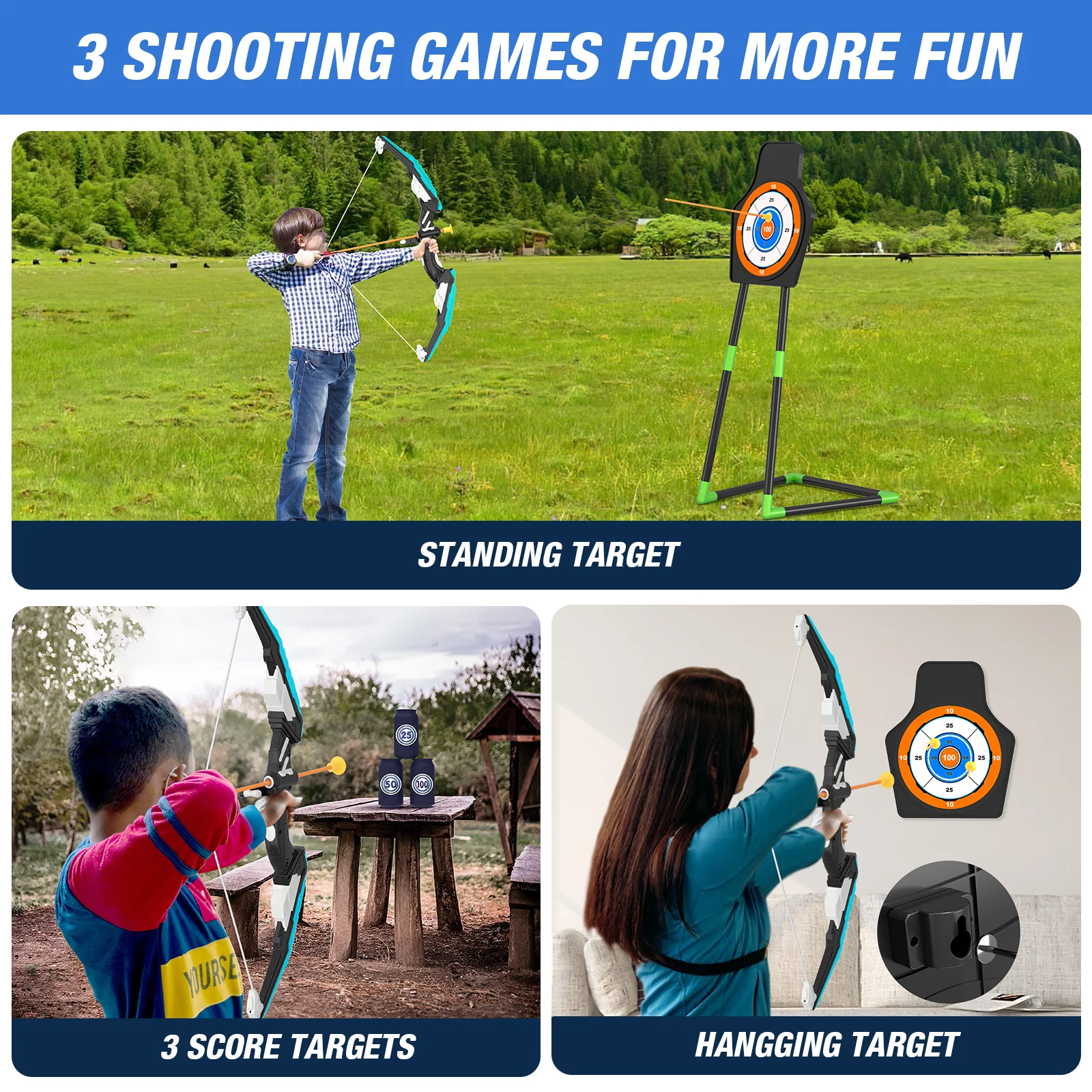 Arco y flecha para niños, jueg - Kids Outdoor Archery Set reseña y precio