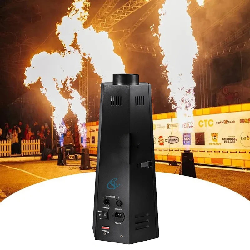

200w Flame Thrower Hexagon Fire Machine DJ Stage Show Effect DMX512 Spray Fire projector Machine For Disco Party