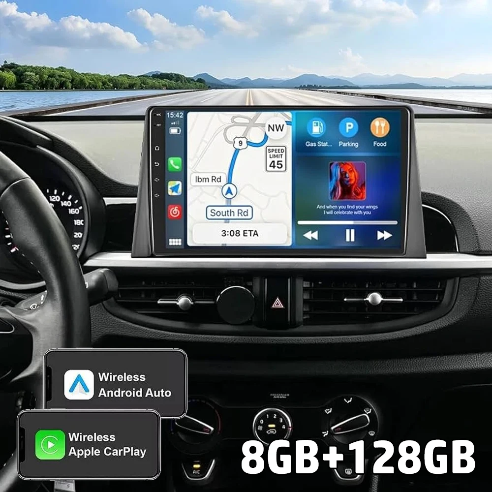 

Автомобильный мультимедийный плеер Android 15 для KIA Morning 3 Picanto 2016 2017 2018 2019 2020 Стерео Автомобильный радиоприемник с GPS-навигацией Carplay Auto