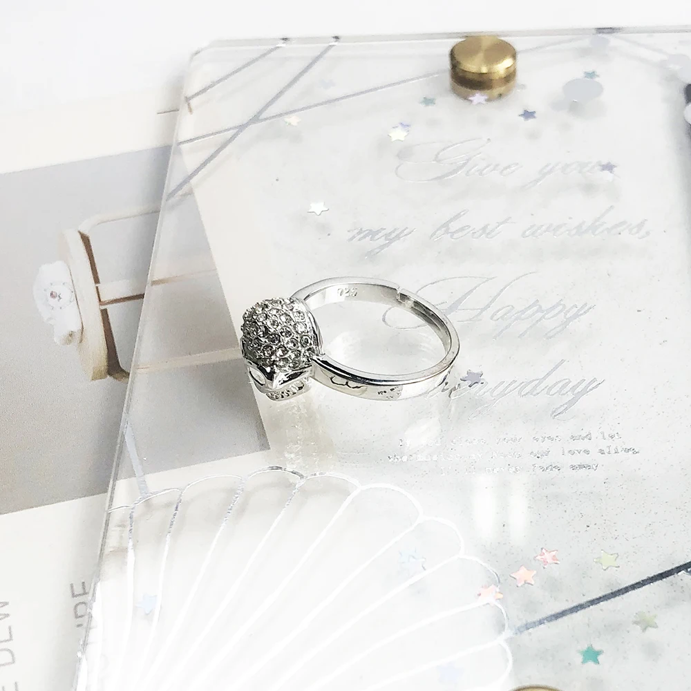 Skull White Pave Ring,Europe Style Glam Fashion Good Jewerly For Women Gift In 925 Sterling Silver,Super Deals