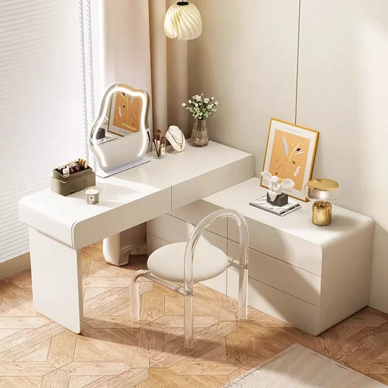 

Modern Dressing Table Comfortable Bedroom Wooden Furniture Nordic Vanity Desk Toiletries Treasure Chest Dresser Hotel Coiffeuse