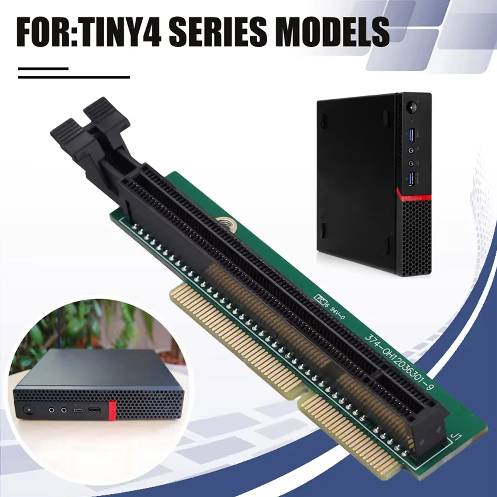 PCI E กราฟิกการ์ดอะแดปเตอร์สําหรับ Tiny 4 สําหรับ ThinkCentre M920Q M910Q M910X M920X M720Q P330 P320 01AJ902 PCI E Riser การ์ดอะแดปเตอร์