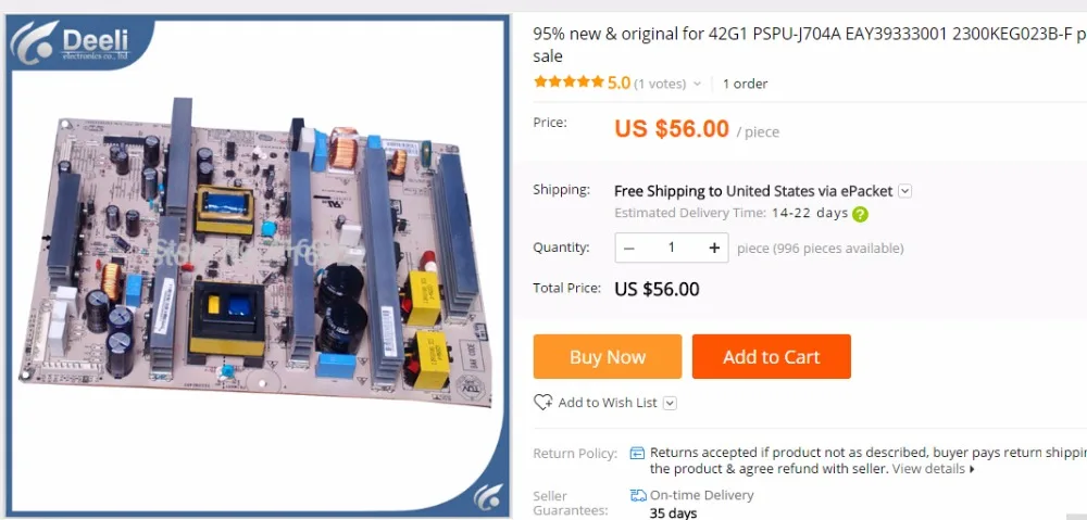 bueno para 42G1 PSPU-J704A EAY 39333001   2300KEG023B-F EAX 39331101   pieza de la placa de alimentación