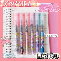 Sailor Moon Straight Liquid Gel Pen Cute 0.5mm Black Ink Signature Pen School Writing Supplies Promotional Pen Student Gifts