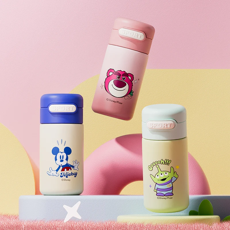 

Disney Children's Insulated Cup Strawberry Bear Portable Mini Straw Insulated Cup for Boys and Girls Children's Stainless Steel