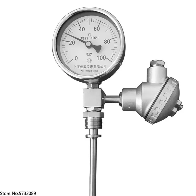 

WTYY-1021/1031 Bimetal Thermometer PT100 Remote Transmission Thermometer Industrial Shock Resistance