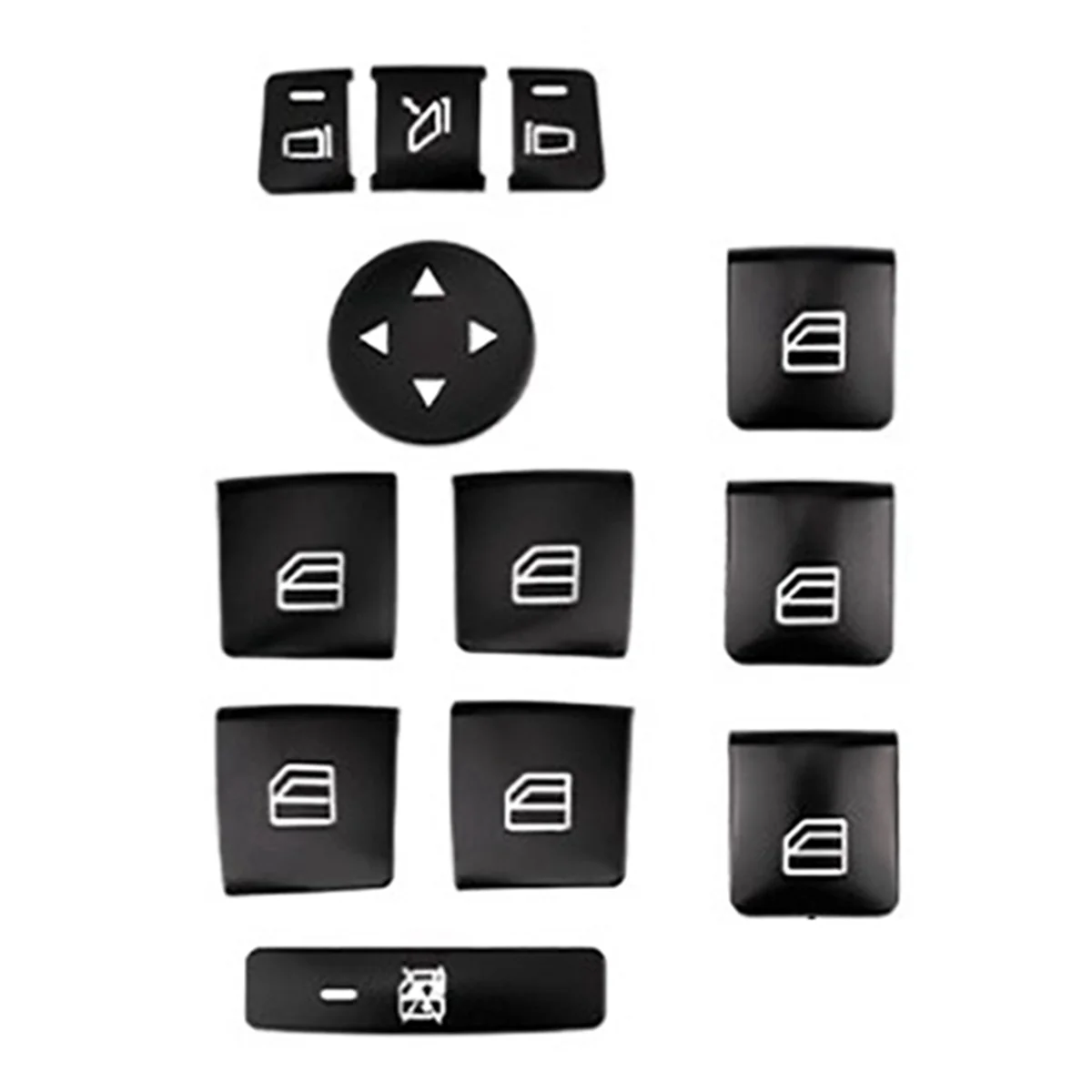 2set Car Door Armrest Window Switch Button Trim Cover Sticker for ML C E G Class W204 X166