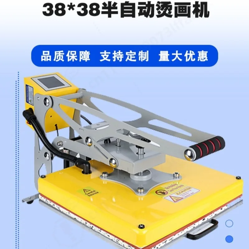 Semi-Automatic Flat Heat Press Machine Transfer Sublimation Equipment for T-shirt Rhinestone Banner Garment Printing DIY Craft