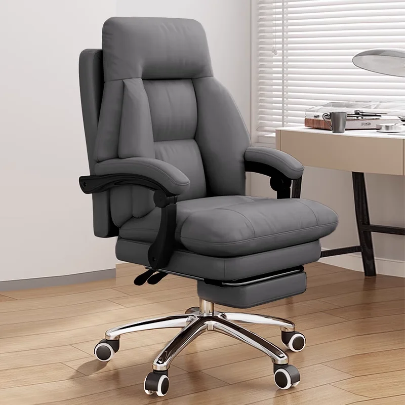 

Office Gamer Relax Accent Chair Sitting Comfortable Break Computer Sofa Cowhide Backrest Armchair Ergonomic Aesthetic Furniture