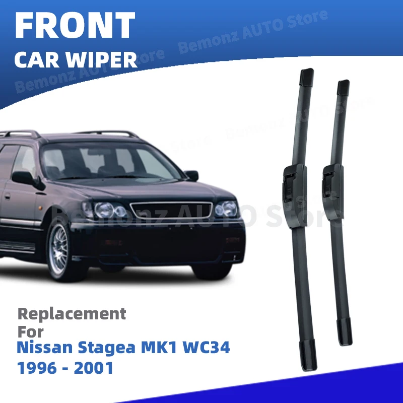 

LHD RHD Front Windshield Wiper Blades For Nissan Stagea MK1 WC34 1996 1997 1998 1999 2000 2001 Grand Windscreen Accessories