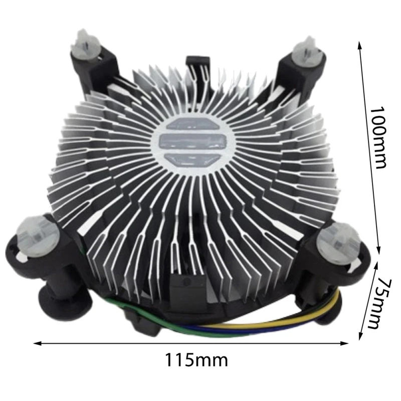 CPU Cooling Fan Radiator Heatsink CPU Cooler Hydraulic Bearing 2400 RPM For  LGA 775 1150 1155 1156 1151