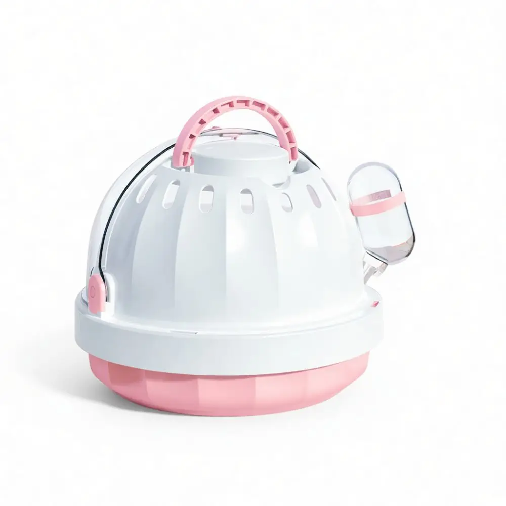 Cute Portable Hamster Carrier Panoramic Ventilation Bag For Small Pets Squirrel Rat Travel Case Outdoor Activity House Supplies