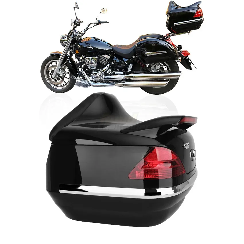 Motorcycle Trunk Luggage Case Tail Box Rack Backrest For Honda Yamaha Suzuki Kawasaki Sport Bobber Custom Chopper Cruisers