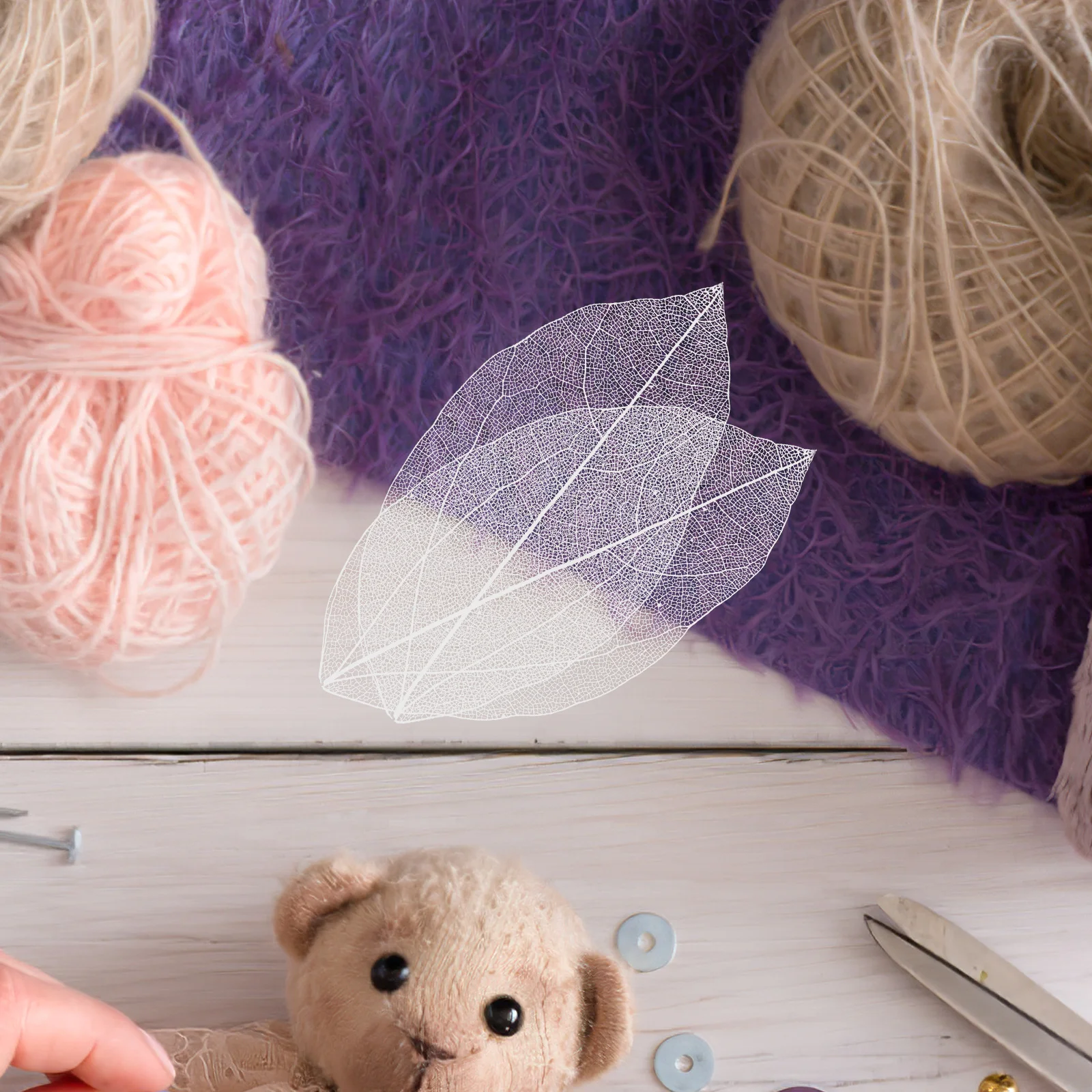 36 peças folhas prensadas secas para amuletos diy, arte em resina e enfeites artesanais, folhas, amuletos de folhas