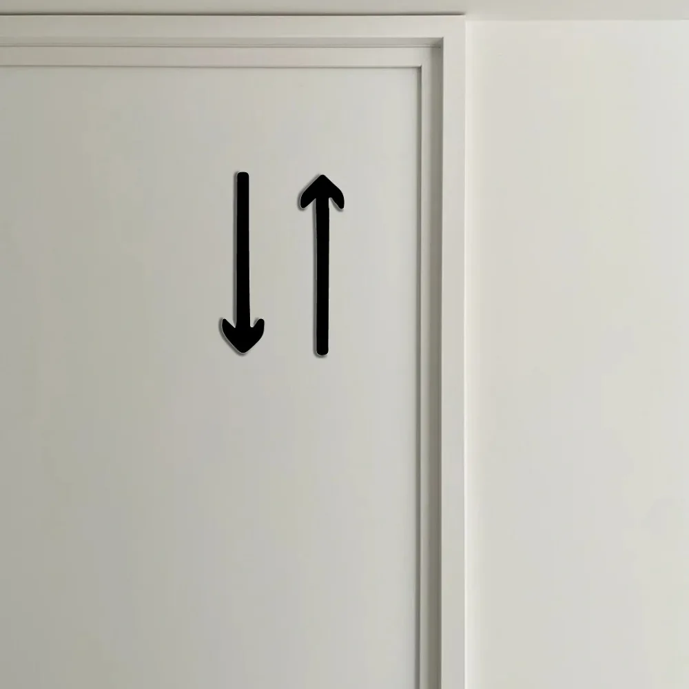 Acrylic Directional Sign Large Mall Passage Arrow Decorative Wall Art Home Corridor Acrylic Board Hanging Modern Guide Decal