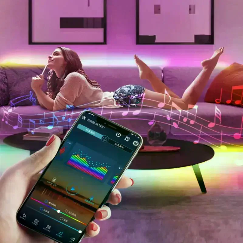 WS2812B Controller Bluetooth Music APP Control For Pixel LED Strip Light SK6812 WS2811 WS2812 Tape Lights USB 5V Remote Control