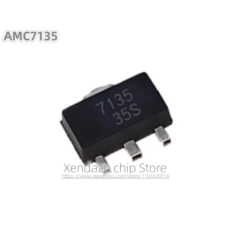 10pcs/lot AMC7135PKFAT AMC7135 7135 SOT-89 package Original genuine constant current 350mA/2.7-6V High power LED driver chip