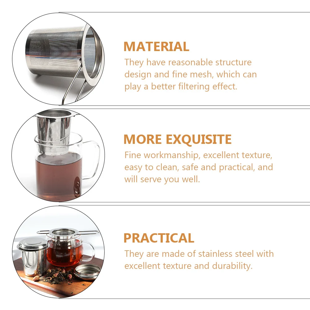 

2 Pcs Stainless Steel Seasoning Ball Bag Loose Tea Strainer Filter Infuser Filters 304 Infusers