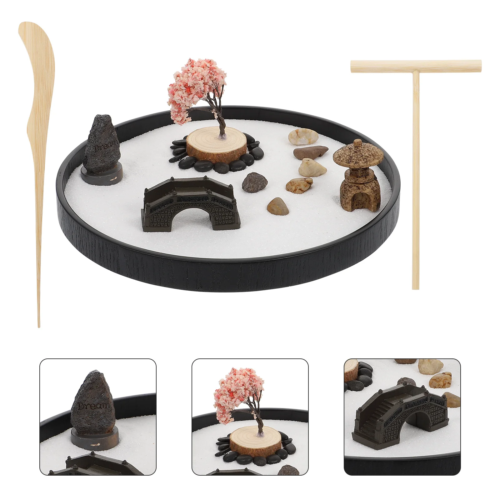 1 Zestaw Okrągłych Dekoracji z Piaskiem, Mikro Krajobraz, Ozdoby do Domu, Biura, na Biurko, Ogród Zen, Zrób To Sam, Dekoracja Stołu z Piaskiem, Basen do Zabawy