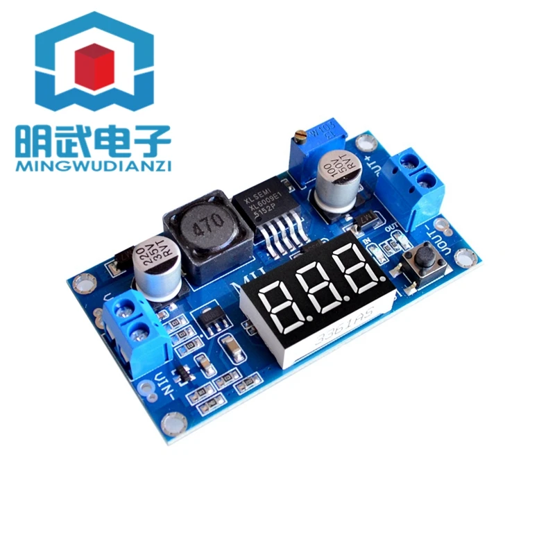 

XL6009 adjustable boost module far exceeds LM2577 4.5-32 liters 5-35 with digital voltmeter display